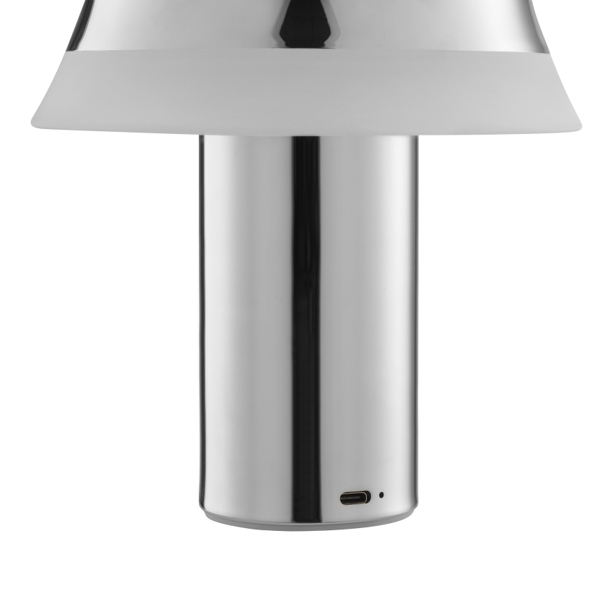 Brilliant - LED Stmívatelná nabíjecí dotyková stolní lampa KINICH LED/2,5W/5V 2700K 2600 mAh lesklý chrom