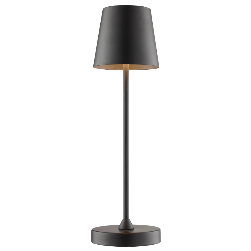 Brilliant - LED Stmívatelná nabíjecí dotyková venkovní stolní lampa ELORA LED/2,5W/5V 2700K 2600 mAh IP44 černá
