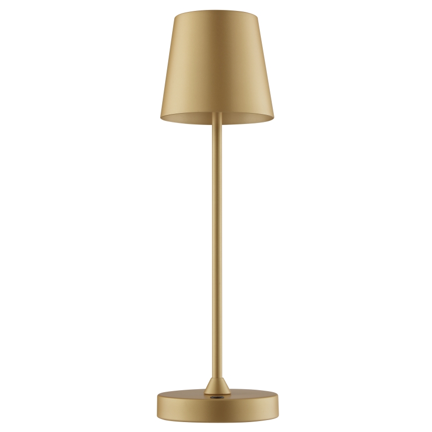 Brilliant - LED Stmívatelná nabíjecí dotyková venkovní stolní lampa ELORA LED/2,5W/5V 2700K 2600 mAh IP44 zlatá