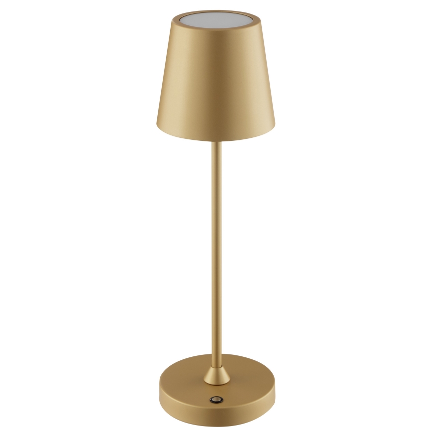 Brilliant - LED Stmívatelná nabíjecí dotyková venkovní stolní lampa ELORA LED/2,5W/5V 2700K 2600 mAh IP44 zlatá