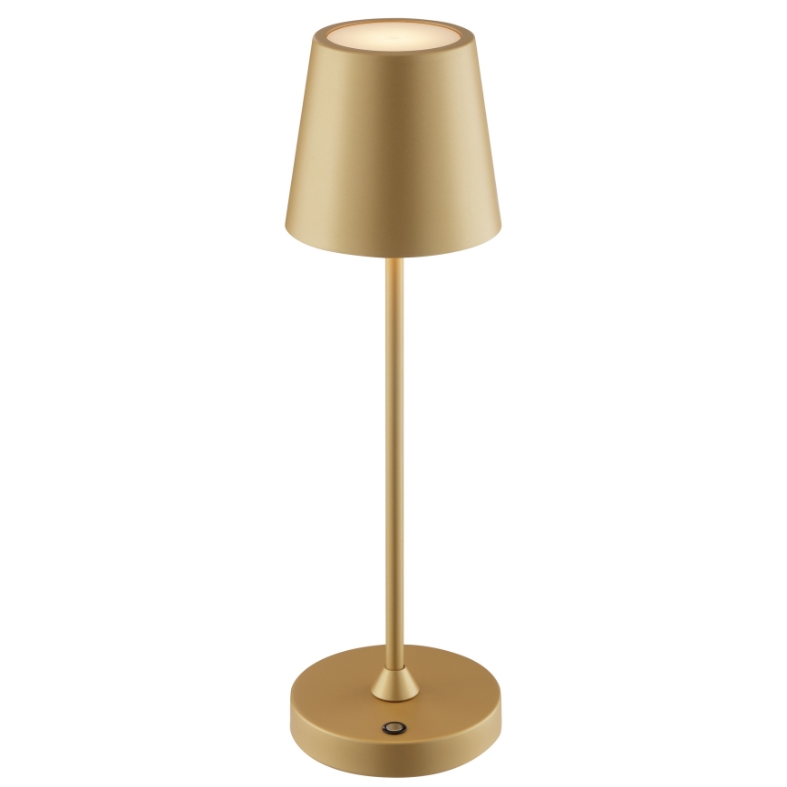 Brilliant - LED Stmívatelná nabíjecí dotyková venkovní stolní lampa ELORA LED/2,5W/5V 2700K 2600 mAh IP44 zlatá
