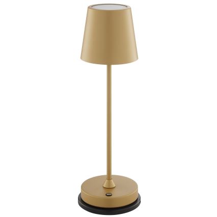 Brilliant - LED Stmívatelná nabíjecí dotyková venkovní stolní lampa ELORA LED/2,5W/5V 2700K 2600 mAh IP44 zlatá