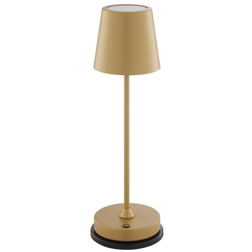 Brilliant - LED Stmívatelná nabíjecí dotyková venkovní stolní lampa ELORA LED/2,5W/5V 2700K 2600 mAh IP44 zlatá