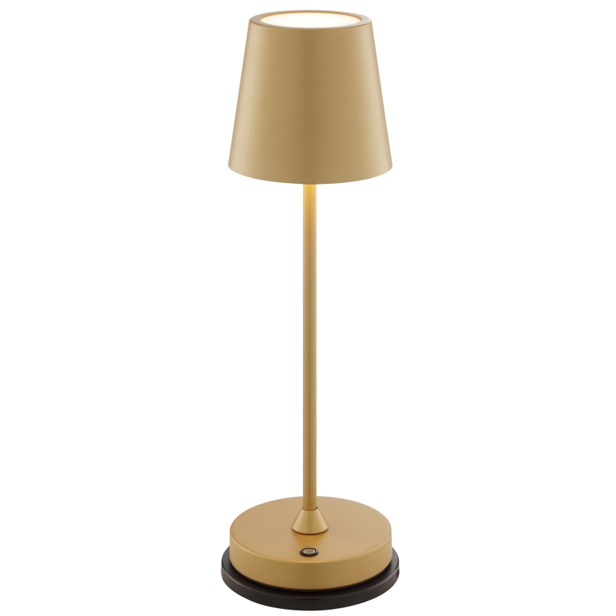 Brilliant - LED Stmívatelná nabíjecí dotyková venkovní stolní lampa ELORA LED/2,5W/5V 2700K 2600 mAh IP44 zlatá