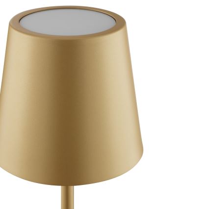 Brilliant - LED Stmívatelná nabíjecí dotyková venkovní stolní lampa ELORA LED/2,5W/5V 2700K 2600 mAh IP44 zlatá