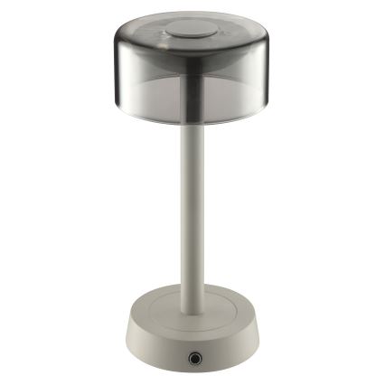 Brilliant - LED Stmívatelná nabíjecí dotyková venkovní stolní lampa RAZOR LED/2,5W/5V 2700K 2600 mAh IP44 šedá