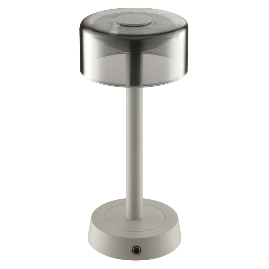 Brilliant - LED Stmívatelná nabíjecí dotyková venkovní stolní lampa RAZOR LED/2,5W/5V 2700K 2600 mAh IP44 šedá