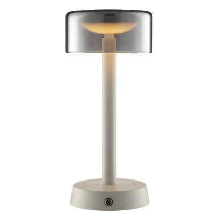 Brilliant - LED Stmívatelná nabíjecí dotyková venkovní stolní lampa RAZOR LED/2,5W/5V 2700K 2600 mAh IP44 šedá