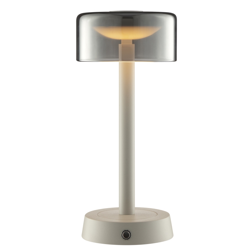Brilliant - LED Stmívatelná nabíjecí dotyková venkovní stolní lampa RAZOR LED/2,5W/5V 2700K 2600 mAh IP44 šedá