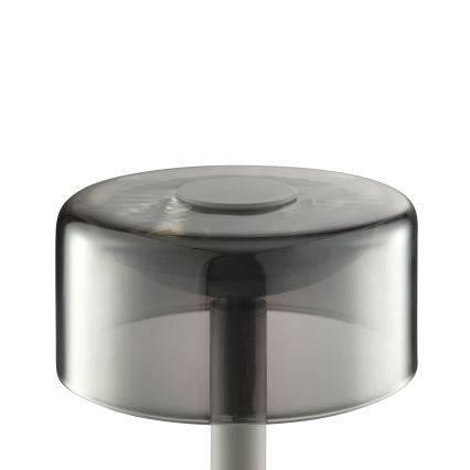 Brilliant - LED Stmívatelná nabíjecí dotyková venkovní stolní lampa RAZOR LED/2,5W/5V 2700K 2600 mAh IP44 šedá