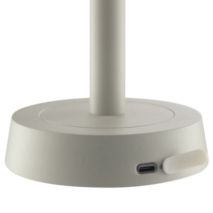 Brilliant - LED Stmívatelná nabíjecí dotyková venkovní stolní lampa RAZOR LED/2,5W/5V 2700K 2600 mAh IP44 šedá
