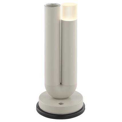 Brilliant - LED Stmívatelná nabíjecí dotyková venkovní stolní lampa SAYU LED/2,5W/5V 2700K 2600 mAh IP44 šedá