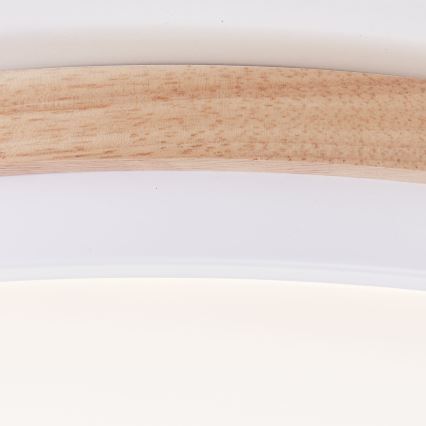Brilliant - LED Stmívatelné stropní svítidlo BAARLO LED/24W/230V pr. 35 cm bílá/gumovník - FSC certifikováno