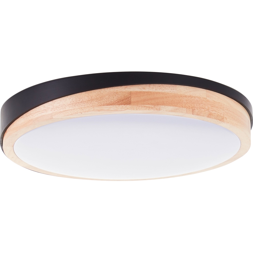 Brilliant - LED Stmívatelné stropní svítidlo BAARLO LED/24W/230V pr. 35 cm černá/gumovník - FSC certifikováno