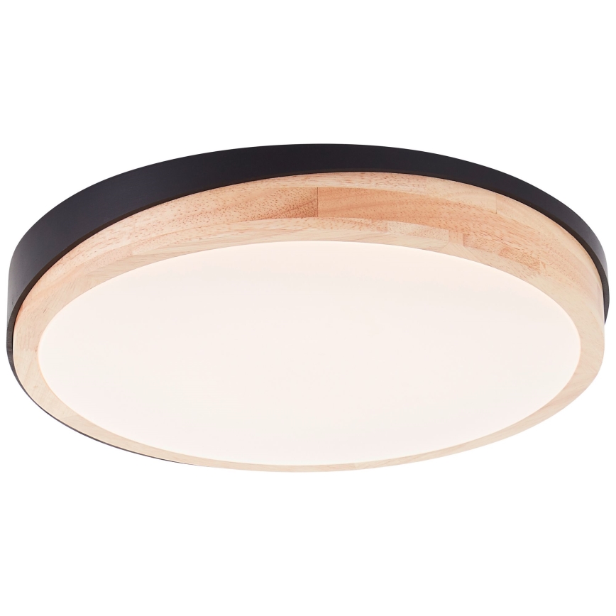 Brilliant - LED Stmívatelné stropní svítidlo BAARLO LED/24W/230V pr. 35 cm černá/gumovník - FSC certifikováno