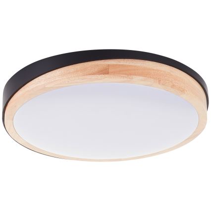Brilliant - LED Stmívatelné stropní svítidlo BAARLO LED/24W/230V pr. 35 cm černá/gumovník - FSC certifikováno