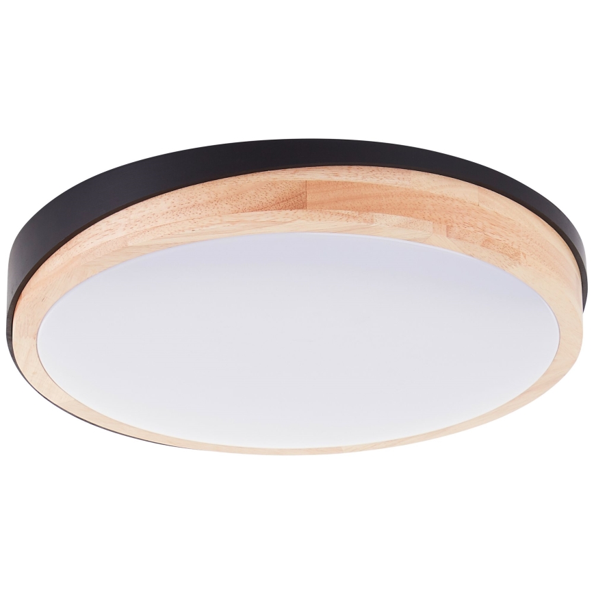 Brilliant - LED Stmívatelné stropní svítidlo BAARLO LED/24W/230V pr. 35 cm černá/gumovník - FSC certifikováno