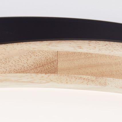 Brilliant - LED Stmívatelné stropní svítidlo BAARLO LED/24W/230V pr. 35 cm černá/gumovník - FSC certifikováno
