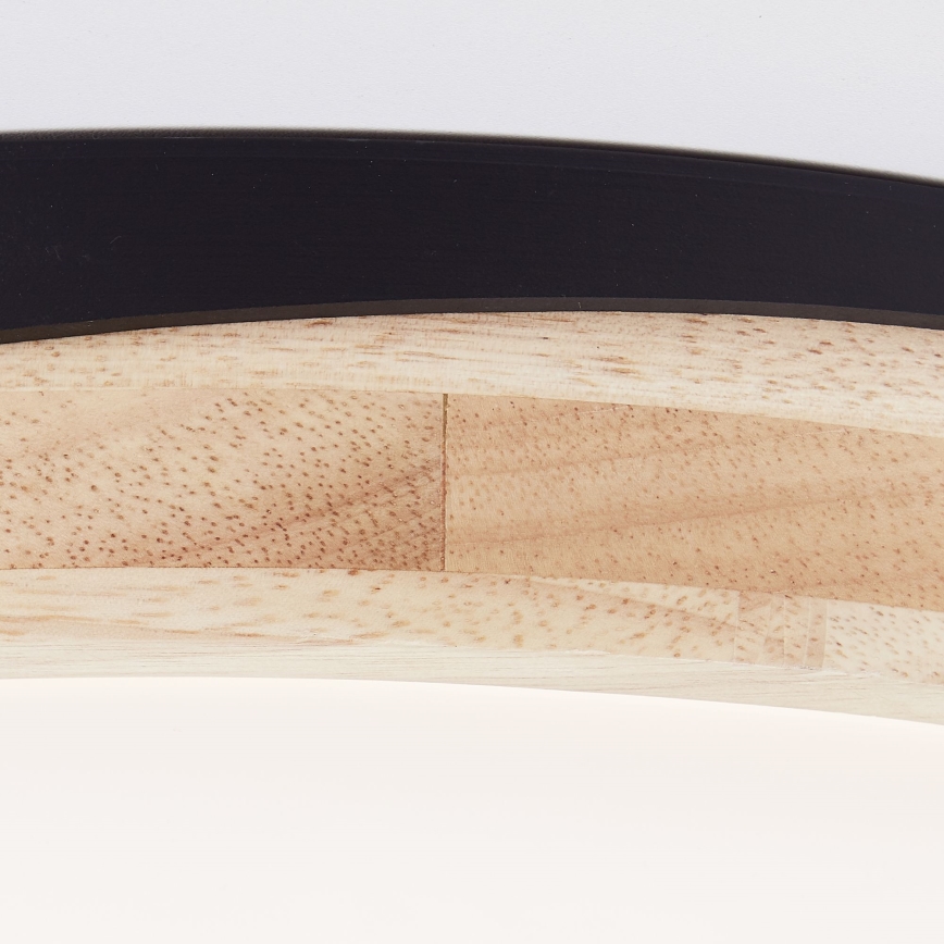 Brilliant - LED Stmívatelné stropní svítidlo BAARLO LED/24W/230V pr. 35 cm černá/gumovník - FSC certifikováno