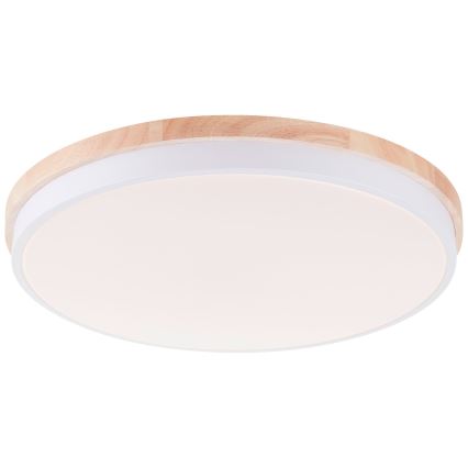 Brilliant - LED Stmívatelné stropní svítidlo BAARLO LED/36W/230V 3000-6500K pr. 50 cm bílá/gumovník + dálkové ovládání - FSC certifikováno