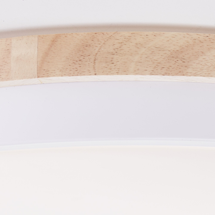 Brilliant - LED Stmívatelné stropní svítidlo BAARLO LED/36W/230V 3000-6500K pr. 50 cm bílá/gumovník + dálkové ovládání - FSC certifikováno