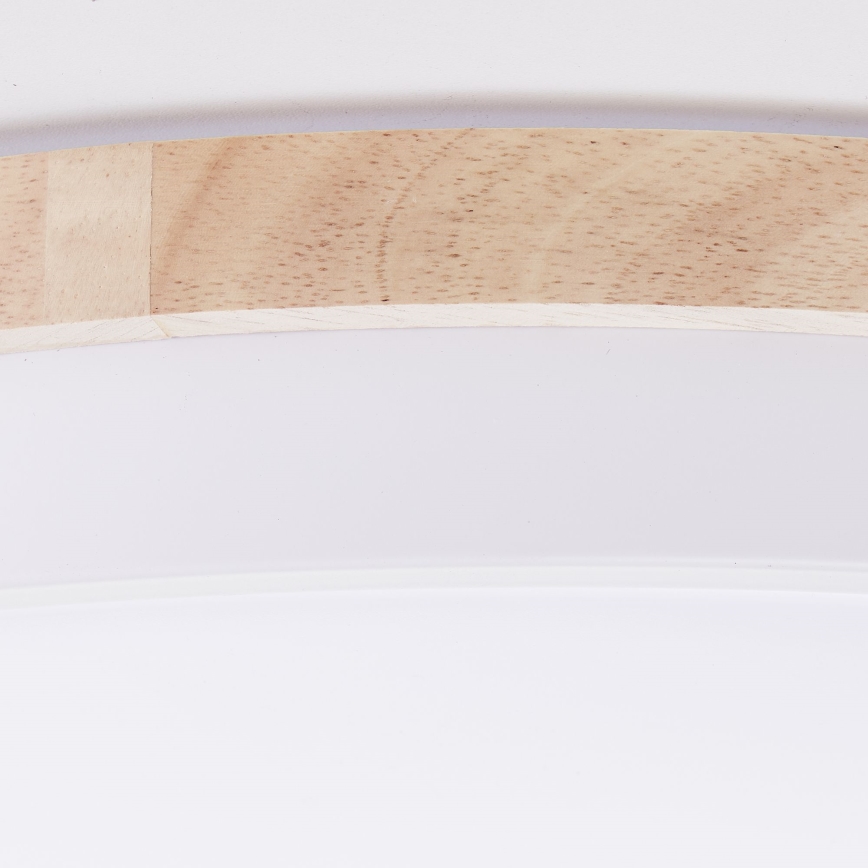 Brilliant - LED Stmívatelné stropní svítidlo BAARLO LED/36W/230V 3000-6500K pr. 50 cm bílá/gumovník + dálkové ovládání - FSC certifikováno