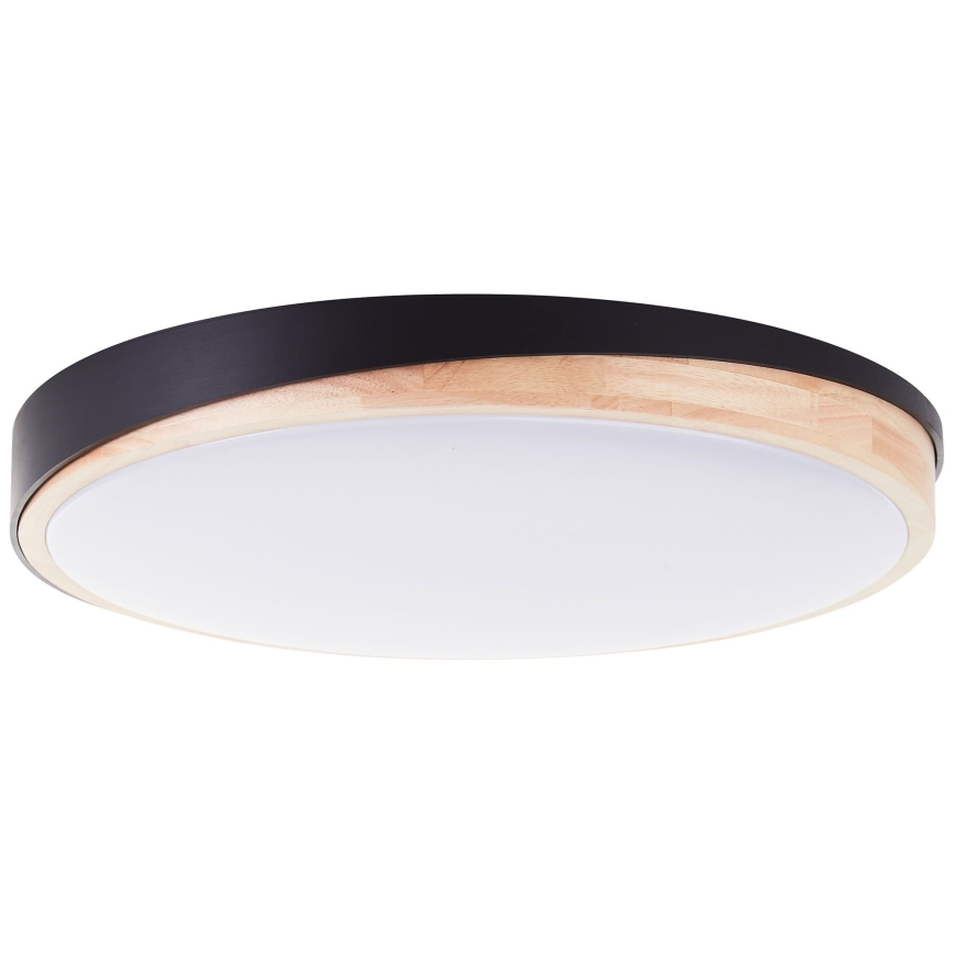 Brilliant - LED Stmívatelné stropní svítidlo BAARLO LED/36W/230V 3000-6500K pr. 50 cm černá/gumovník + dálkové ovládání - FSC certifikováno