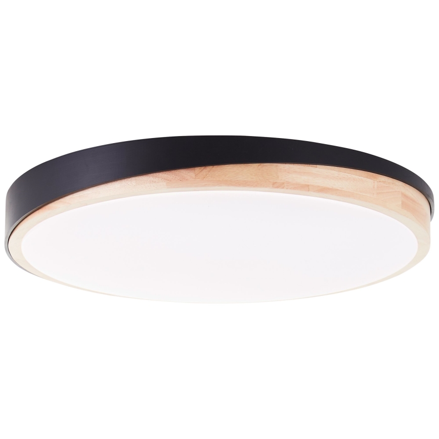 Brilliant - LED Stmívatelné stropní svítidlo BAARLO LED/36W/230V 3000-6500K pr. 50 cm černá/gumovník + dálkové ovládání - FSC certifikováno