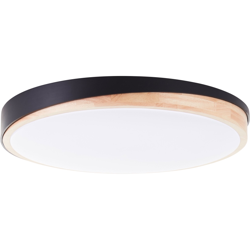 Brilliant - LED Stmívatelné stropní svítidlo BAARLO LED/36W/230V 3000-6500K pr. 50 cm černá/gumovník + dálkové ovládání - FSC certifikováno