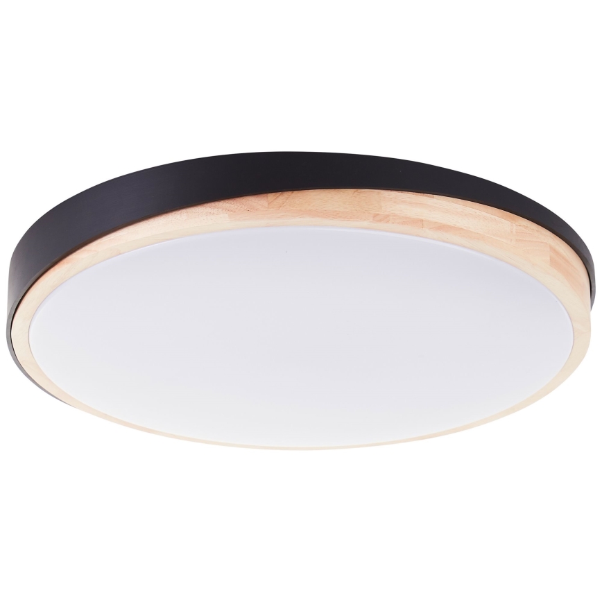 Brilliant - LED Stmívatelné stropní svítidlo BAARLO LED/36W/230V 3000-6500K pr. 50 cm černá/gumovník + dálkové ovládání - FSC certifikováno