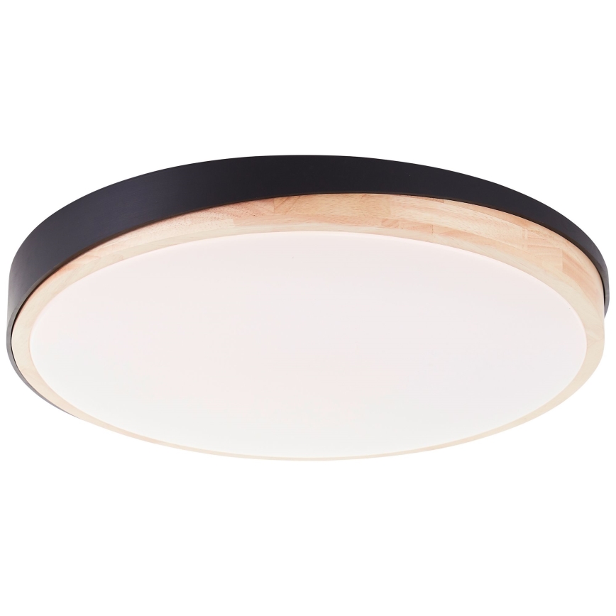 Brilliant - LED Stmívatelné stropní svítidlo BAARLO LED/36W/230V 3000-6500K pr. 50 cm černá/gumovník + dálkové ovládání - FSC certifikováno
