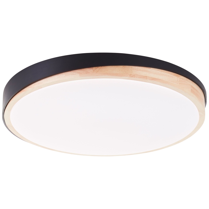 Brilliant - LED Stmívatelné stropní svítidlo BAARLO LED/36W/230V 3000-6500K pr. 50 cm černá/gumovník + dálkové ovládání - FSC certifikováno