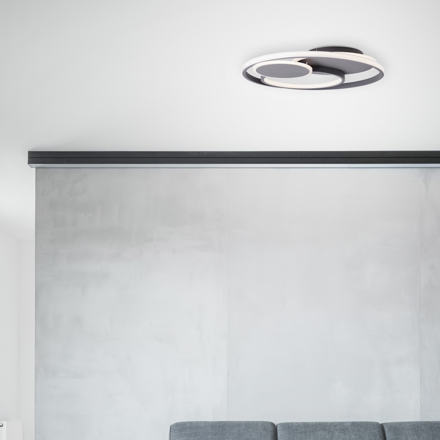 Brilliant - LED Stmívatelné stropní svítidlo RUNDA LED/50W/230V 3000-6500K černá + dálkové ovládání