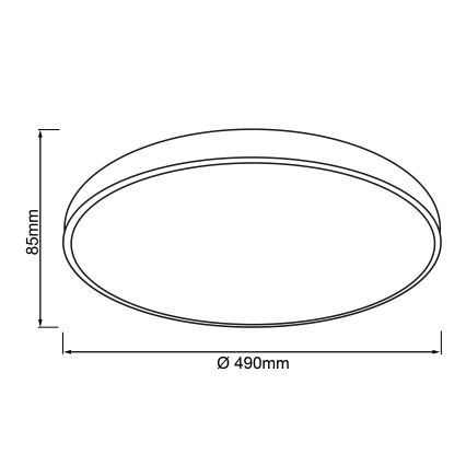 Brilliant - LED Stmívatelné stropní svítidlo SLIMLINE LED/60W/230V 3000-6500K pr. 49 cm bílá + dálkové ovládání