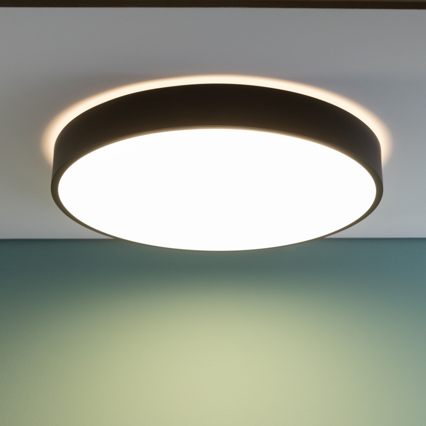 Brilliant - LED Stmívatelné stropní svítidlo SLIMLINE LED/60W/230V 3000-6500K pr. 49 cm černá + dálkové ovládání