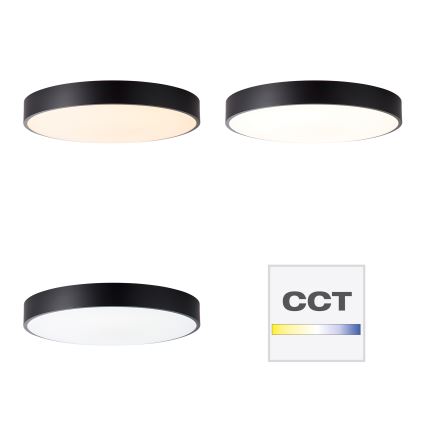 Brilliant - LED Stmívatelné stropní svítidlo SLIMLINE LED/60W/230V 3000-6500K pr. 49 cm černá + dálkové ovládání