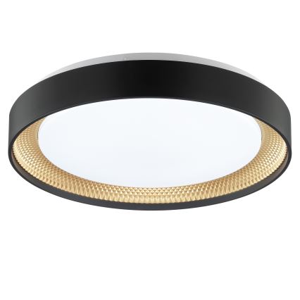 Brilliant - LED Stmívatelné stropní svítidlo WALDO LED/24W/230V 3000-6500K pr. 38,5 cm černá/zlatá + dálkové ovládání