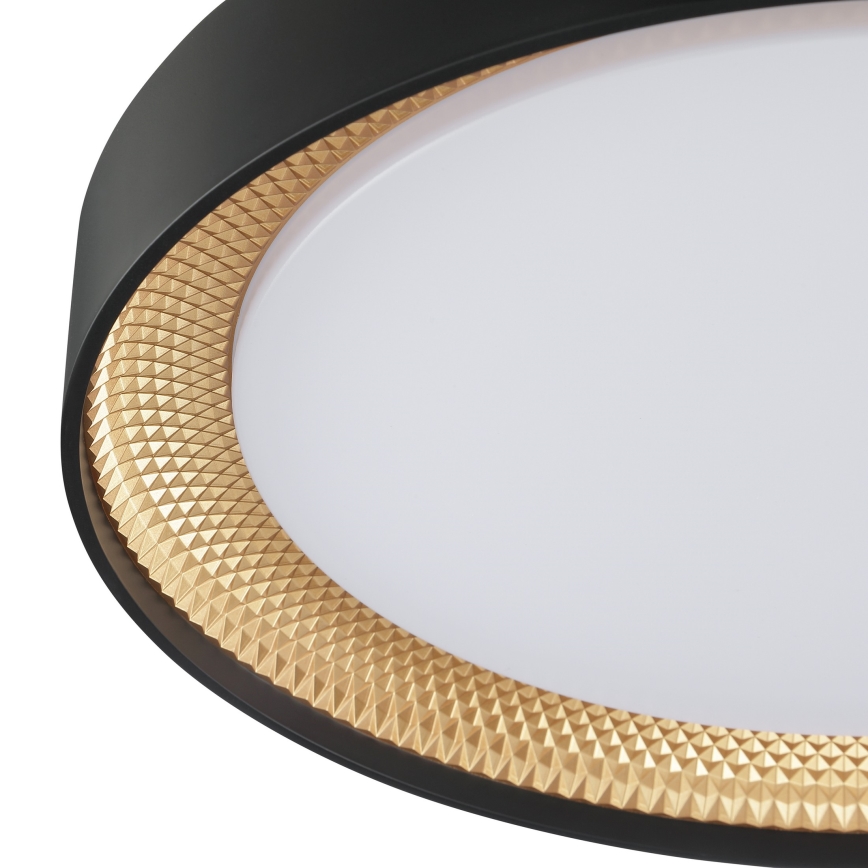 Brilliant - LED Stmívatelné stropní svítidlo WALDO LED/24W/230V 3000-6500K pr. 38,5 cm černá/zlatá + dálkové ovládání