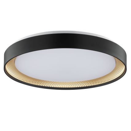 Brilliant - LED Stmívatelné stropní svítidlo WALDO LED/36W/230V 3000-6500K pr. 48,5 cm černá/zlatá + dálkové ovládání