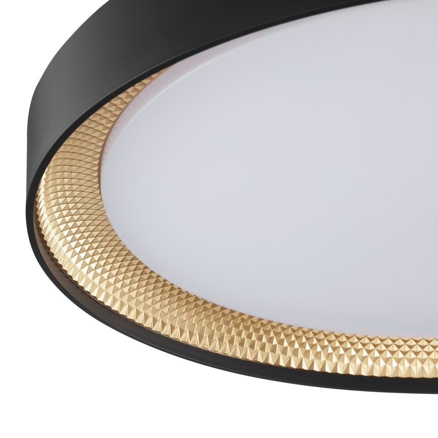 Brilliant - LED Stmívatelné stropní svítidlo WALDO LED/36W/230V 3000-6500K pr. 48,5 cm černá/zlatá + dálkové ovládání