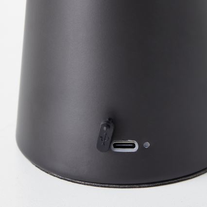 Brilliant - LED Stmívatelná dotyková venkovní stolní lampa MUFFIN LED/3W/5V USB IP44 černá