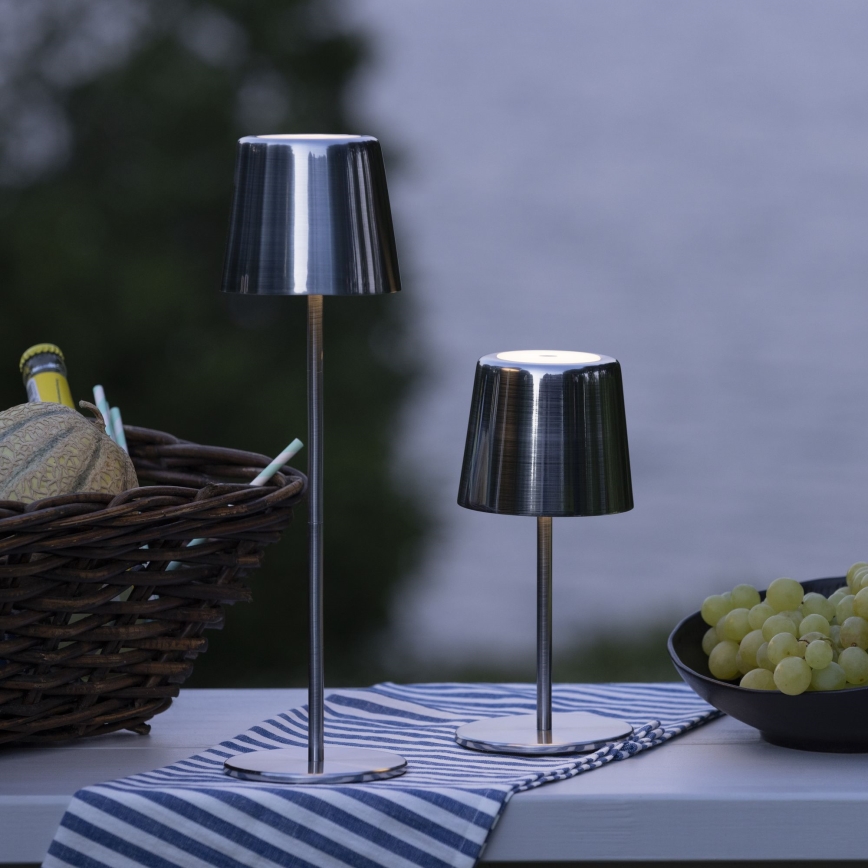 Brilliant - LED Stmívatelná dotyková venkovní lampa XAANA LED/4W/5V 3000/4000/6500K IP44 lesklý chrom
