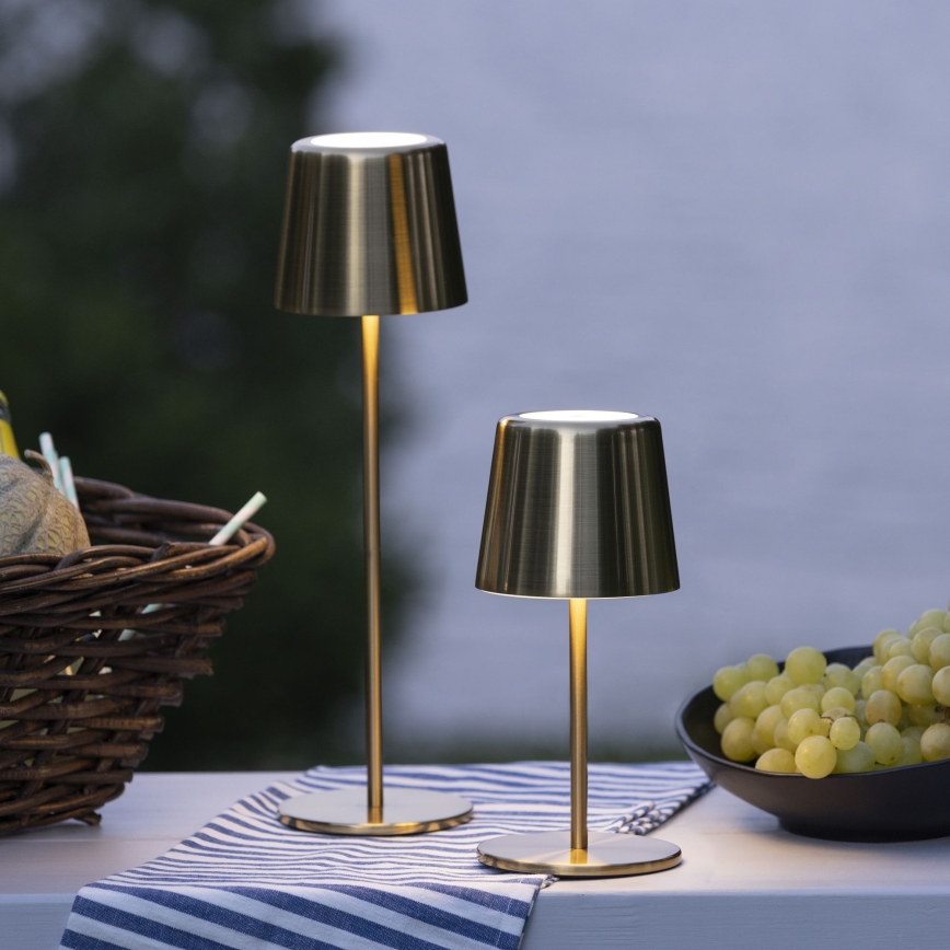 Brilliant - LED Stmívatelná dotyková venkovní lampa XAANA LED/4W/5V 3000/4000/6500K IP44 zlatá
