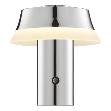 Brilliant - LED Stmívatelná nabíjecí dotyková stolní lampa KINICH LED/2,5W/5V 2700K 2600 mAh lesklý chrom
