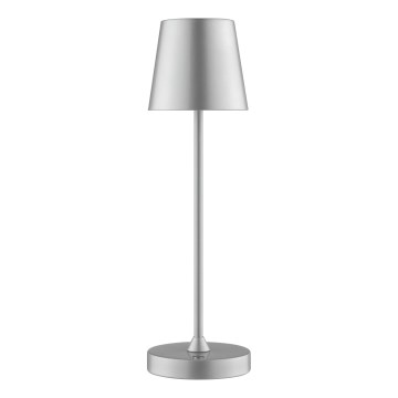 Brilliant - LED Stmívatelná nabíjecí dotyková venkovní stolní lampa ELORA LED/2,5W/5V 2700K 2600 mAh IP44 stříbrná