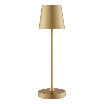 Brilliant - LED Stmívatelná nabíjecí dotyková venkovní stolní lampa ELORA LED/2,5W/5V 2700K 2600 mAh IP44 zlatá