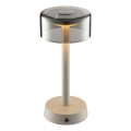 Brilliant - LED Stmívatelná nabíjecí dotyková venkovní stolní lampa RAZOR LED/2,5W/5V 2700K 2600 mAh IP44 šedá