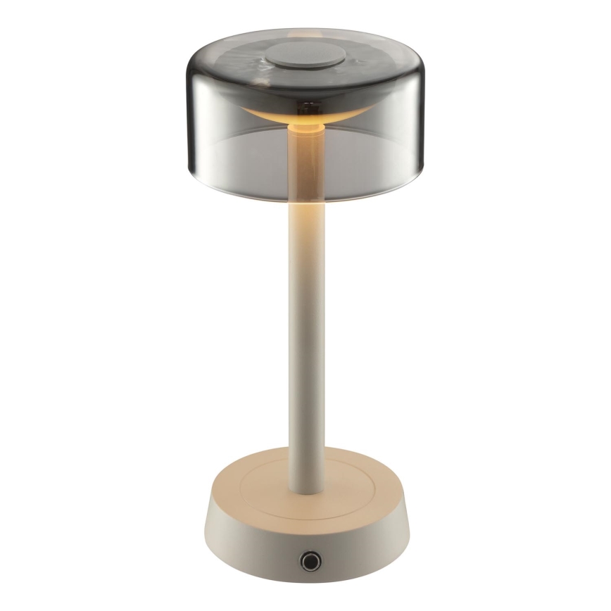 Brilliant - LED Stmívatelná nabíjecí dotyková venkovní stolní lampa RAZOR LED/2,5W/5V 2700K 2600 mAh IP44 šedá