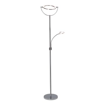 Brilliant - LED Stmívatelná stojací lampa DEMIAN 2xLED/12W/230V lesklý chrom