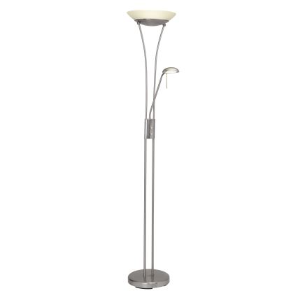 Brilliant - LED Stmívatelná stojací lampa FINN 2xLED/13W/230V matný chrom